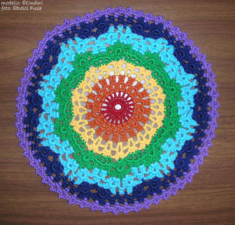 Rainbow doily