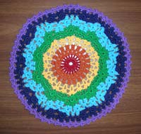 Rainbow doily Wool Multicolour